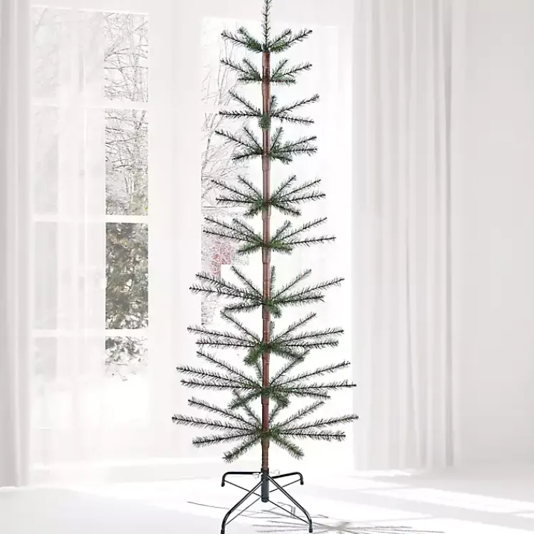 Clearance 6 ft. Feather Bristle Display Christmas Tree Christmas Trees