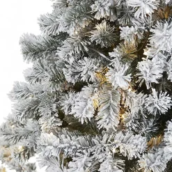 Best 7 ft. Flocked Lit West Virginia Fir Christmas Tree Christmas Trees