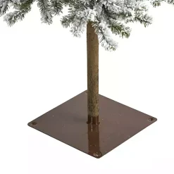 Hot 6 ft. Flocked Pre-Lit Alpine Christmas Tree Christmas Trees