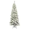 Clearance 7.5 ft. Flocked Slim Pacific Pine Christmas Tree Christmas Trees