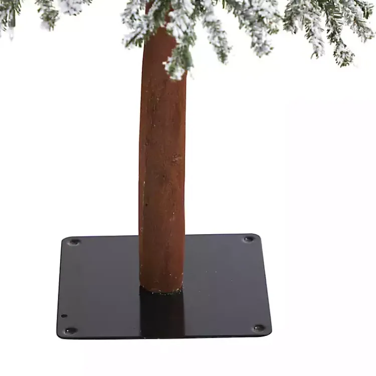 Outlet 7 ft. Lit Flocked Grand Alpine Christmas Tree Christmas Trees