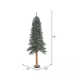 New 6 ft. Natural Bark Alpine Christmas Tree Christmas Trees