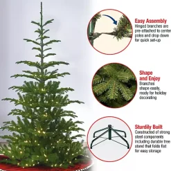 Online 6.5 ft. Pre-Lit Feel Real Norwegian Christmas Tree Christmas Trees