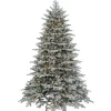 9 ft. Pre-Lit Flocked Spruce Full Christmas Tree Christmas Trees