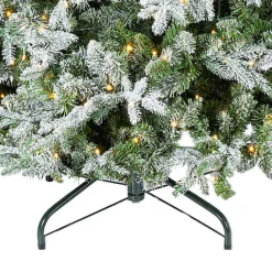 9 ft. Pre-Lit Flocked Spruce Full Christmas Tree Christmas Trees