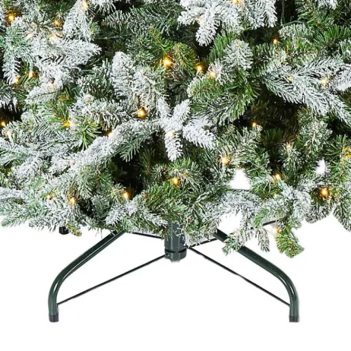 9 ft. Pre-Lit Flocked Spruce Full Christmas Tree Christmas Trees