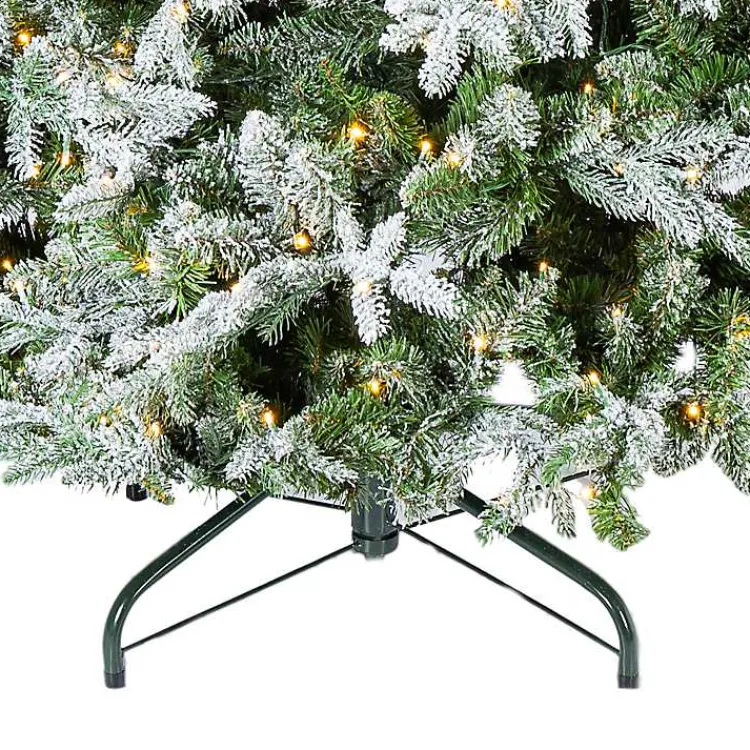 9 ft. Pre-Lit Flocked Spruce Full Christmas Tree Christmas Trees