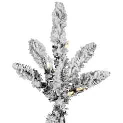 Outlet 7.5 ft. Pre-Lit Flocked Utica Fir Christmas Tree Christmas Trees