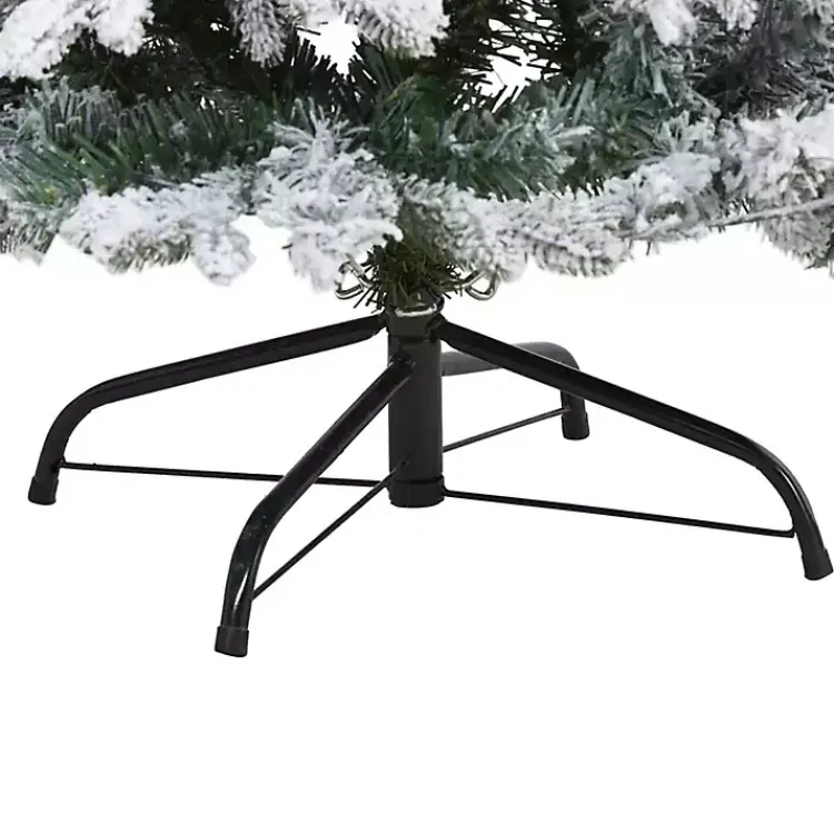 Clearance 4 ft. Pre-Lit Flocked Vermont Pine Christmas Tree Christmas Trees