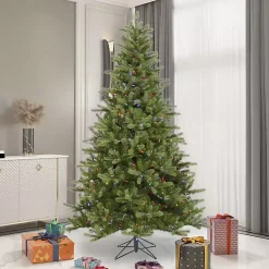 New 7.5 ft. Pre-Lit Multicolor Spruce Christmas Tree Christmas Trees