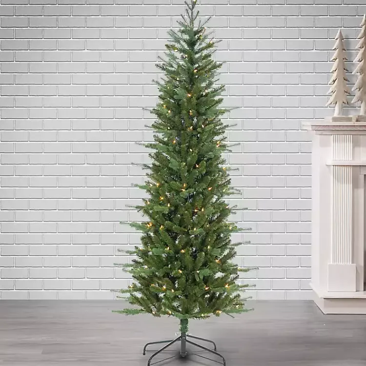 6.5 ft. Pre-Lit Narrow Dover Pine Christmas Tree Christmas Trees