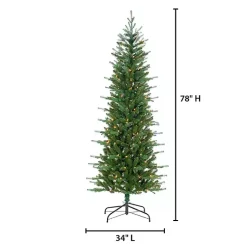 6.5 ft. Pre-Lit Narrow Dover Pine Christmas Tree Christmas Trees