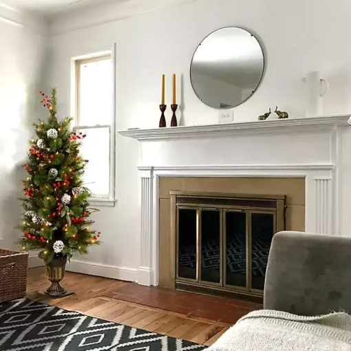 Best 4 ft. Pre-Lit Pinecone and Berry Christmas Tree Christmas Trees