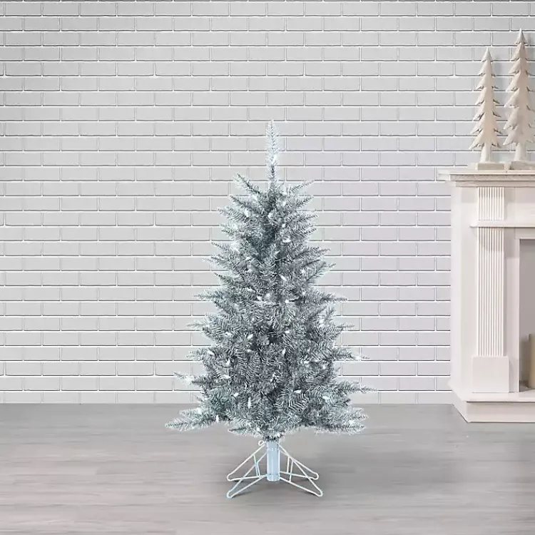 Sale 4 ft. Pre-Lit Tinsel Christmas Tree Christmas Trees