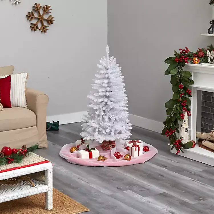 Hot 4 ft. Pre-lit Slim White Christmas Tree Christmas Trees