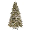 Sale 7.5 ft. Pre-Lit Snowy Everest Fir Christmas Tree Christmas Trees