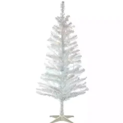 Online 4 ft. Pre-Lit White Tinsel Christmas Tree Christmas Trees