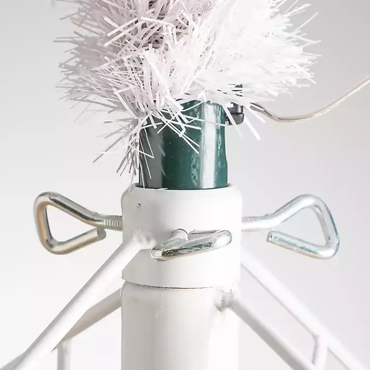 New 4 ft. Pre-Lit White Tinsel Christmas Tree Christmas Trees