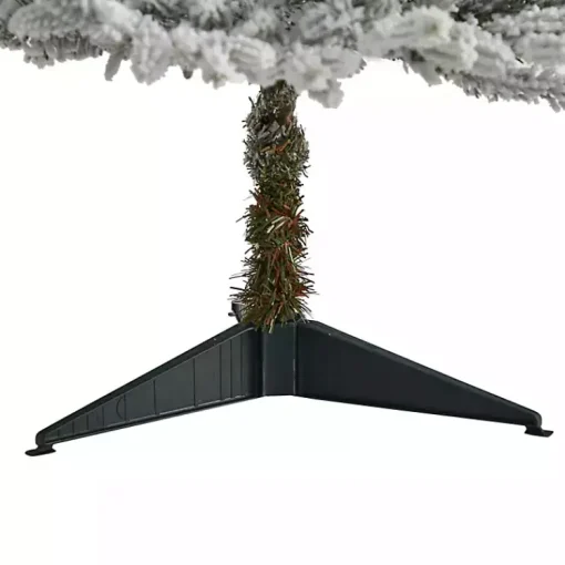 Discount 3 ft. White Lit Flocked Fraser Fir Christmas Tree Christmas Trees