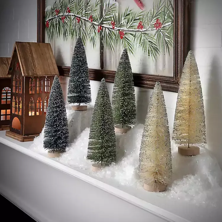 Online 9 in. Natural & Green Woodland Tree 6-pc. Set Christmas Decorations