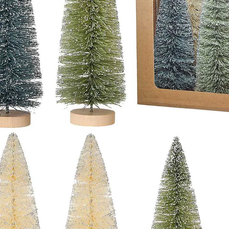 Online 9 in. Natural & Green Woodland Tree 6-pc. Set Christmas Decorations