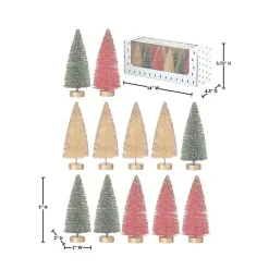 Sale 5 in. Red & Green Woodland Tree 12-pc. Set Christmas Decorations