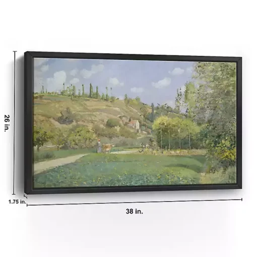 Kirklands Home Canvas Art|A Cowherd at Valhermeil Framed Canvas Art Print Green