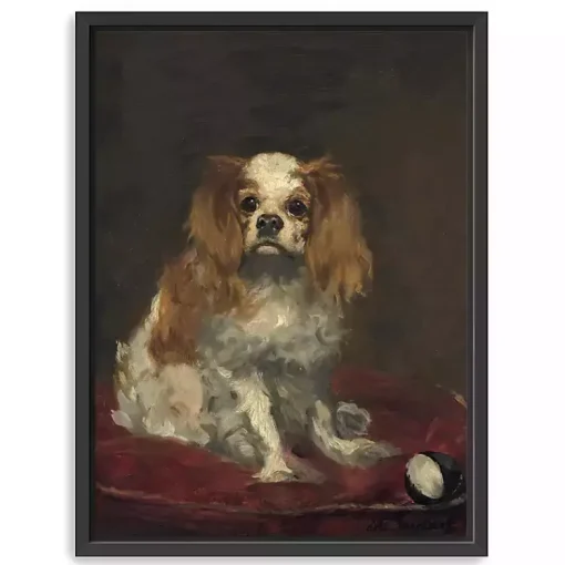 Kirklands Home Canvas Art|A King Charles Spaniel Framed Canvas Art Print Brown