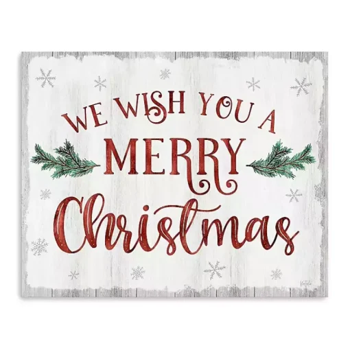 Discount A Merry Christmas Canvas Art Print, 16x20 Christmas Art & Wall Decor