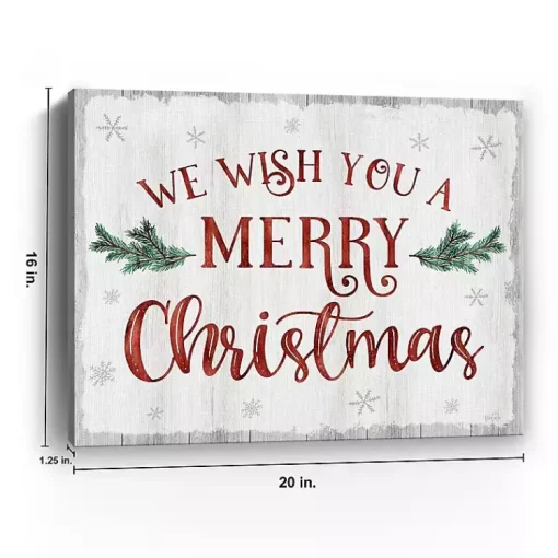 Discount A Merry Christmas Canvas Art Print, 16x20 Christmas Art & Wall Decor