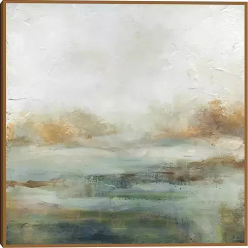 Kirklands Home Canvas Art|A Quiet Place Gold Framed Canvas Art Print