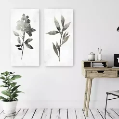 Kirklands Home Canvas Art|A Shadow of a Flower 2-pc. Canvas Art Set