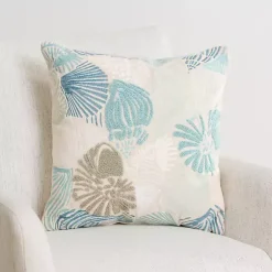 Online Abbey Embroidered Seashells Pillow Pillows