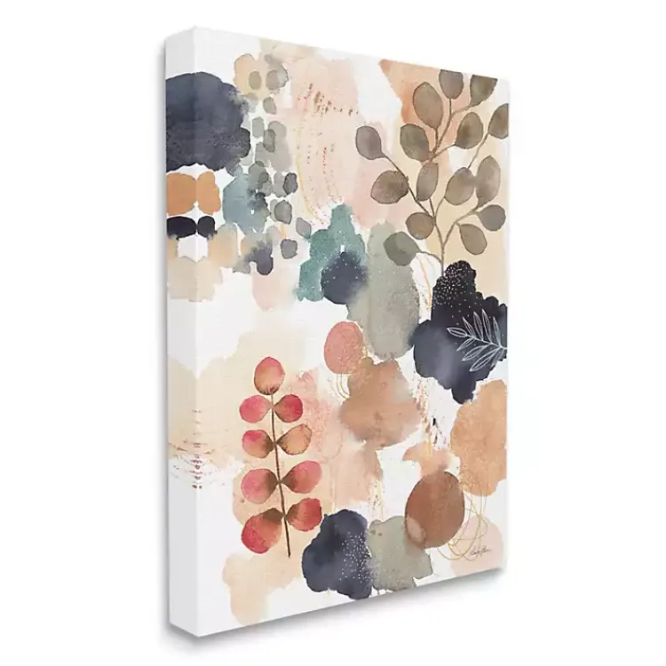 Kirklands Home Canvas Art|Abstract Botanical Collage Canvas Print, 24x30 in. Multi