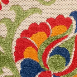 Kirklands Home Outdoor Rugs|Abstract Floral Outdoor Area Rug, 7x10 Multi