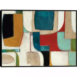 Kirklands Home Canvas Art|Abstract Fold Framed Canvas Art Print Multi
