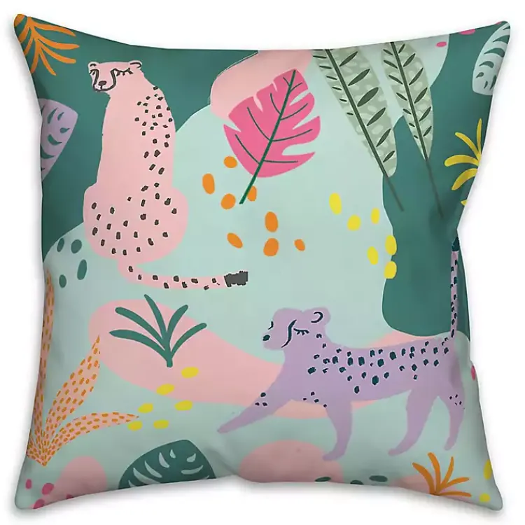 Discount Abstract Jungle Leopard Throw Pillow Pillows
