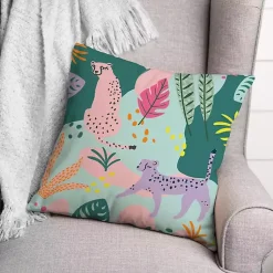 Discount Abstract Jungle Leopard Throw Pillow Pillows