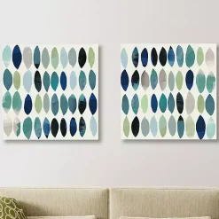 Kirklands Home Canvas Art|Abstract Leaf Giclee Canvas Art Prints, Set of 2
