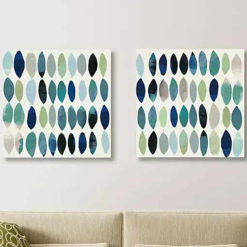 Kirklands Home Canvas Art|Abstract Leaf Giclee Canvas Art Prints, Set of 2