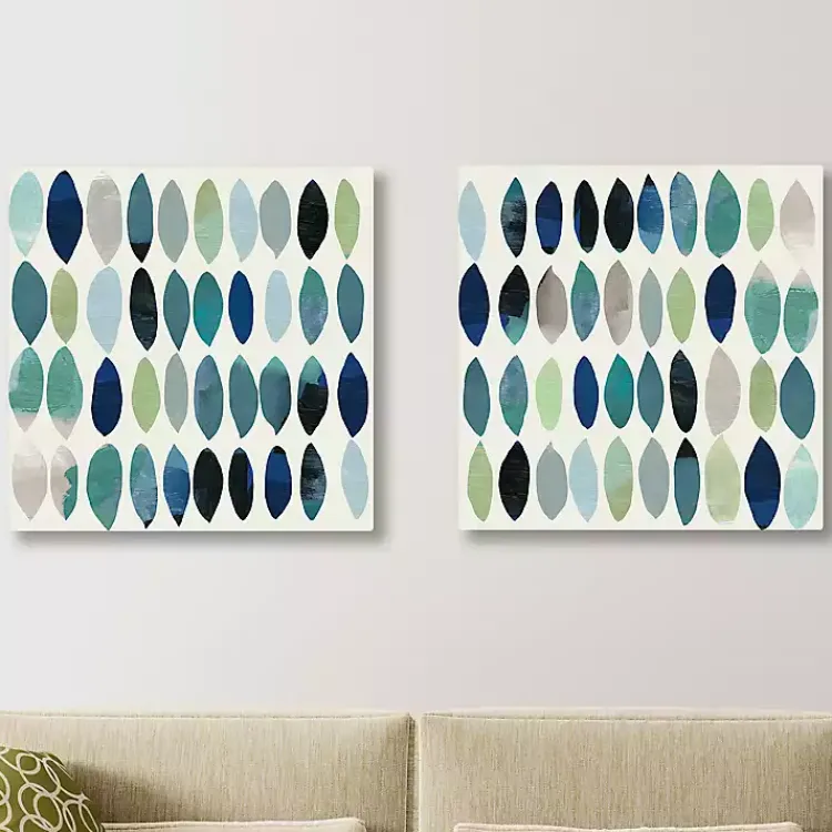 Kirklands Home Canvas Art|Abstract Leaf Giclee Canvas Art Prints, Set of 2