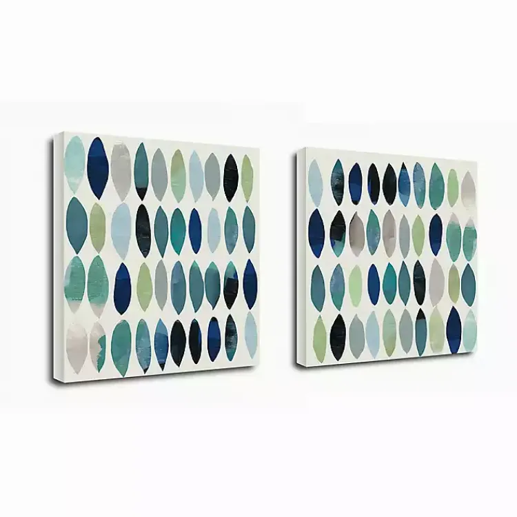 Kirklands Home Canvas Art|Abstract Leaf Giclee Canvas Art Prints, Set of 2