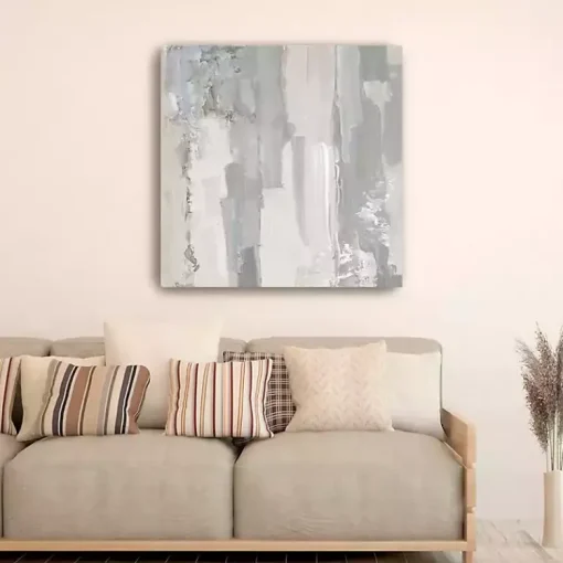 Kirklands Home Canvas Art|Abstract Meadow Large Canvas Art Print Gray