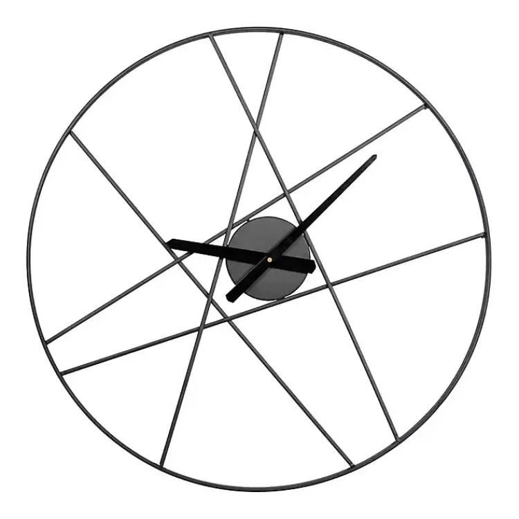 Kirklands Home Clocks|Abstract Open Frame Web Wall Clock, 24 in.