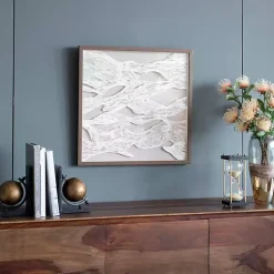 Kirklands Home Wall Plaques|Abstract Rice Paper Framed Wall Plaque