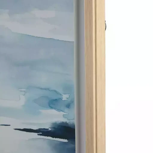 Kirklands Home Framed Art|Abstract Sparkling Sea Framed Wall Art Blue