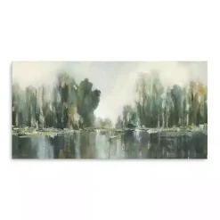 Kirklands Home Canvas Art|Abstract Treeline Canvas Art Print, 60x30 in. Blue