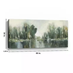 Kirklands Home Canvas Art|Abstract Treeline Canvas Art Print, 60x30 in. Blue