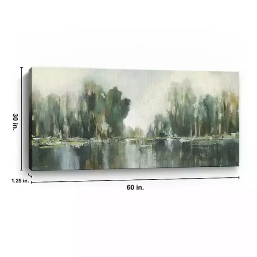 Kirklands Home Canvas Art|Abstract Treeline Canvas Art Print, 60x30 in. Blue