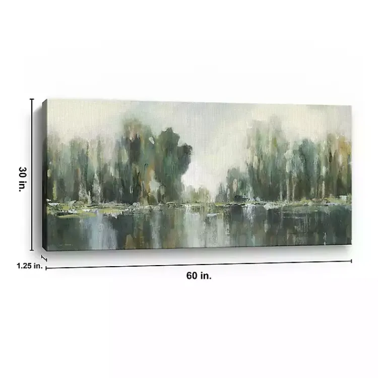 Kirklands Home Canvas Art|Abstract Treeline Canvas Art Print, 60x30 in. Blue